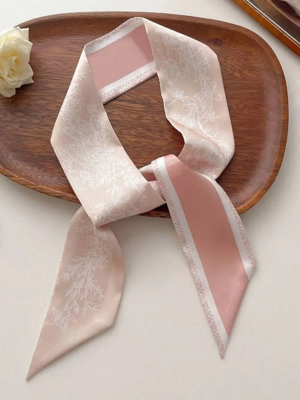 Pink Floral Scarf M1588